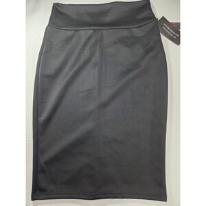 Silhouette NYC Women Black High Waisted Pencil Skirt Stretch Bodycon Large 3163